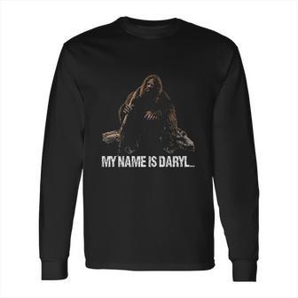 Cute Funny Bigfoot My Name Is Daryl Long Sleeve T-Shirt | Favorety CA