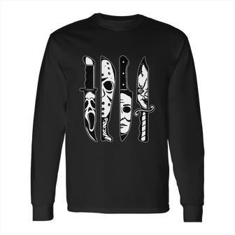 Cute Halloween Funny Halloween Day Knives Machete Horror Movies Halloween Long Sleeve T-Shirt | Favorety UK