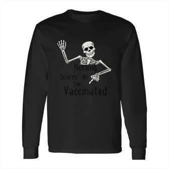 Cute Halloween Funny Halloween Day Halloween Skeleton Fully Vaccinated Hal Long Sleeve T-Shirt | Favorety UK