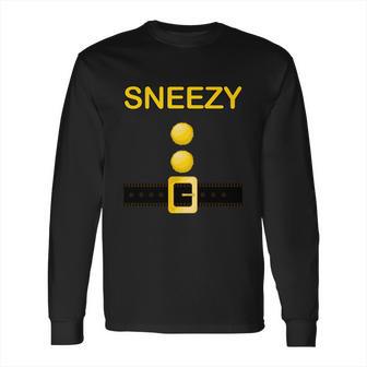 Cute Halloween Funny Halloween Day Sneezy Dwarf Costume Long Sleeve T-Shirt | Favorety