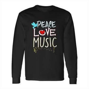 Cute Peace Love Music Hippie Hipster Festival Long Sleeve T-Shirt | Favorety DE