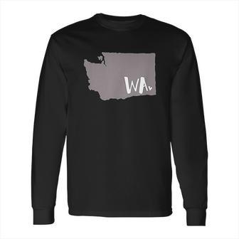 Cute Washington State Outline Gift From Wa Long Sleeve T-Shirt | Favorety CA