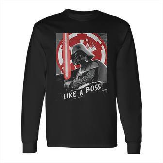 Darth Vader Like A Boss Funny Design Long Sleeve T-Shirt | Favorety UK