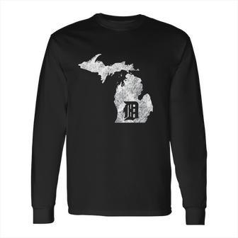 Detroit Michigan Motor City Midwest D Mitten Long Sleeve T-Shirt | Favorety CA