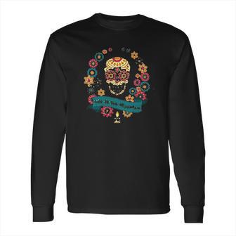 Dia De Los Muertos Sugar Skull Day Of The Dead Raglan Baseball Long Sleeve T-Shirt | Favorety