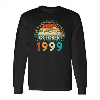 Distressed Vintage Awesome Since October 1999 22 Years Old Long Sleeve T-Shirt | Favorety CA