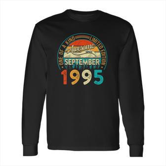 Distressed Vintage Awesome Since September 1995 26 Years Old Long Sleeve T-Shirt | Favorety