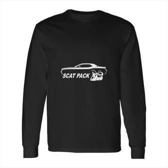 Dodge Challenger Scat Pack Classic Outline Design Long Sleeve T-Shirt | Favorety CA