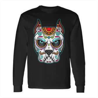 Dog Sugar Skull Funny Day Of The Dead Matching Group Long Sleeve T-Shirt | Favorety DE