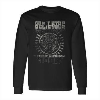 Dont Stop Believing Detroit Album Guitar Cover Rock Band Junior Long Sleeve T-Shirt | Favorety AU