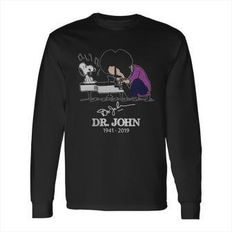 Dr John And Snoopy Mashup Schroeder Playing Piano Signature T-Shirt Long Sleeve T-Shirt | Favorety AU