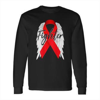 Drug Addiction Survivor Red Ribbon Recovery Long Sleeve T-Shirt | Favorety UK