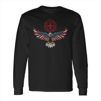 Eagle And Symbol Of Knights Templar Long Sleeve T-Shirt | Favorety