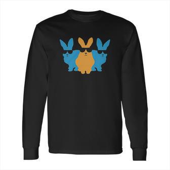 Easter For Men Hip Trio Bunnies Funny Long Sleeve T-Shirt | Favorety UK