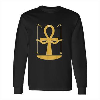 Egyptian Ankh Cross With Arms Holding Scepters Long Sleeve T-Shirt | Favorety AU