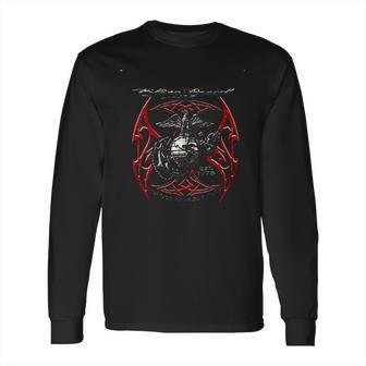 Elite Breed Usmc Red Blades Silver Foil Long Sleeve T-Shirt | Favorety AU