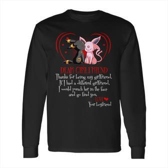 Espeon And Umbreon Boyfriend Dear Girlfriend Long Sleeve T-Shirt | Favorety