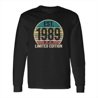 Est 1989 - 32 Years Old - 32Nd Birthday Gift Vintage Retro Long Sleeve T-Shirt | Favorety CA