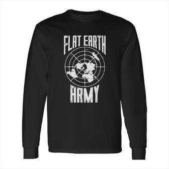 Flat Earth Army Vintage Conspiracy Theory Earthers Gift Long Sleeve T-Shirt | Favorety DE