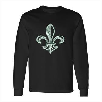 Fleur De Lis Using Lyrics To When The Saints Go Marching Long Sleeve T-Shirt | Favorety AU