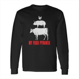 My Food Pyramid Shirt - Meat Lover Tshirt Long Sleeve T-Shirt | Favorety DE