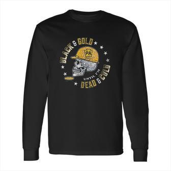 Football Fans Black And Gold Long Sleeve T-Shirt | Favorety