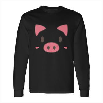 Funny Halloween Cute Piggy Face Halloween Costume Long Sleeve T-Shirt | Favorety UK