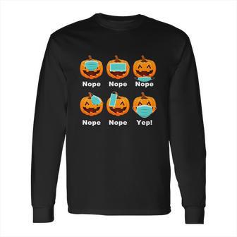 Funny Halloween Halloween Pandemic Pumpkin Mask Funny Cute Long Sleeve T-Shirt | Favorety CA