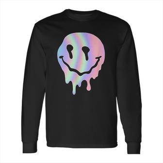 Funny Melted Acid Smiley Face Psychedelic Long Sleeve T-Shirt | Favorety CA