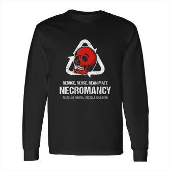 Funny Necromancy Gamer D20 Dice Dungeon Dragons Gaming Gift Long Sleeve T-Shirt | Favorety