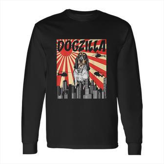 Funny Retro Japanese Dogzilla Bluetick Coonhound Long Sleeve T-Shirt | Favorety UK