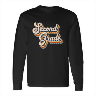 Funny Retro Second Grade Logo Long Sleeve T-Shirt | Favorety UK