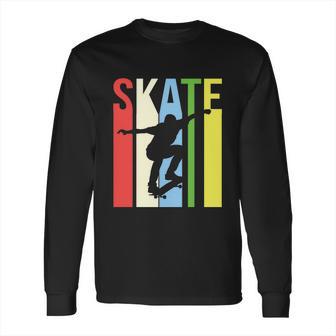 Funny Retro Skate Logo Long Sleeve T-Shirt | Favorety CA