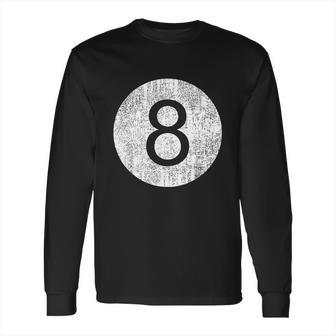 Funny Retro Vintage 8 Ball Logo Long Sleeve T-Shirt | Favorety