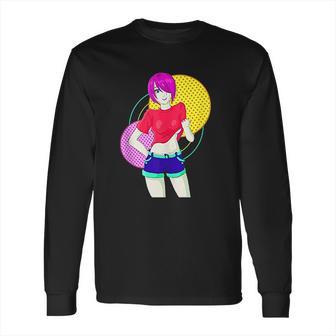 Funny Retro Vintage Girl Model Freedom Pose Long Sleeve T-Shirt | Favorety CA