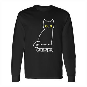 Funny Scary Halloween Cursed Black Cat Gift Long Sleeve T-Shirt | Favorety CA