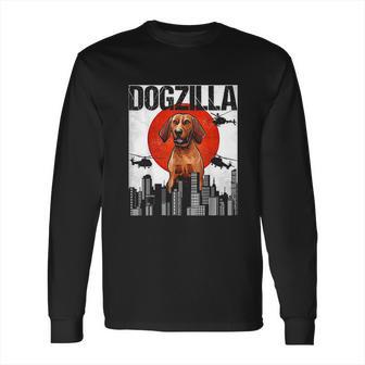 Funny Vintage Japanese Dogzilla Redbone Coonhound Long Sleeve T-Shirt | Favorety UK