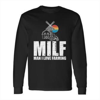 Funny Vintage Milf Man I Love Farming Long Sleeve T-Shirt | Favorety DE