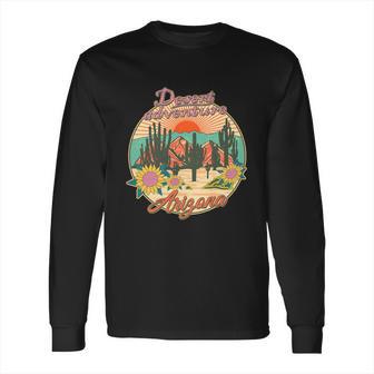 Funny Vintage Retro Travel Arizona Desert Adventure Emblem Long Sleeve T-Shirt | Favorety