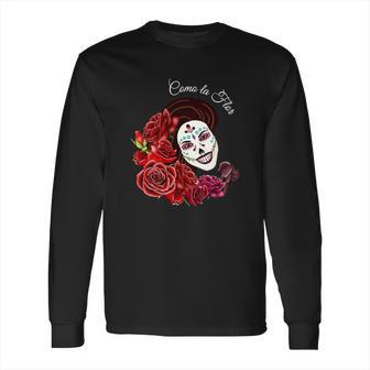 Funny Vintage Style Tshirt For Como La Flor - Selena Quintanilla Day Of The Dead Sugar Skull----Eeuhfbf Long Sleeve T-Shirt | Favorety UK