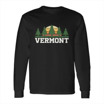 Funny Vintage Vermont Retro Logo Long Sleeve T-Shirt | Favorety