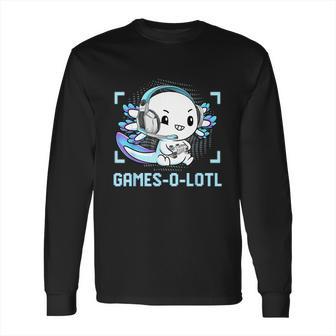 Gamesolotl Axolotl Video Gamer Kawaii Pastel Goth Anime Boys Long Sleeve T-Shirt | Favorety UK