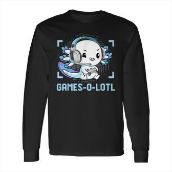 Gamesolotl Axolotl Video Gamer Kawaii Pastel Goth Anime Boys V5 Long Sleeve T-Shirt | Favorety