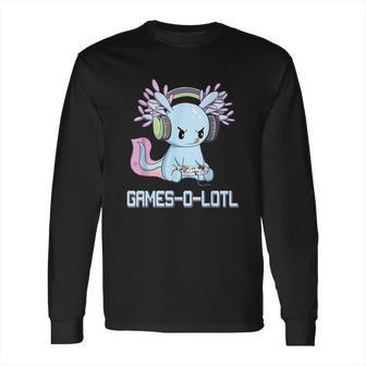 Gamesolotl Axolotl Video Gamer Kawaii Pastel Goth Anime Long Sleeve T-Shirt | Favorety CA