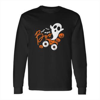 Ghost Rider Truck Monster Halloween Pumpkin Long Sleeve T-Shirt | Favorety UK