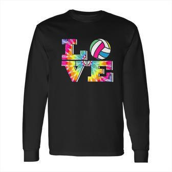 Girls Volleyball Tie Dye Love Colorful For Teenagers Long Sleeve T-Shirt | Favorety UK