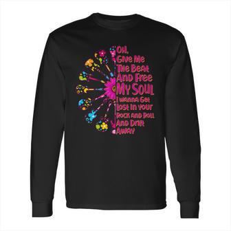 Give Me The Beat Hippie Guitars Long Sleeve T-Shirt | Favorety CA