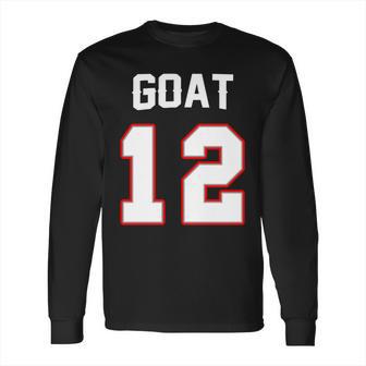 The Goat 12 Jersey 5 Time Champ New England Football Long Sleeve T-Shirt | Favorety DE