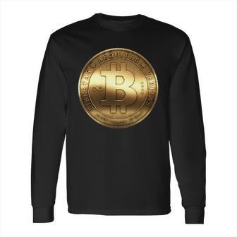 Gold Bitcoin Crypto Currency Long Sleeve T-Shirt | Favorety AU