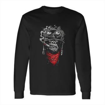 Gorilla Smoking A Cigar Cool Powerful Animal Long Sleeve T-Shirt | Favorety DE